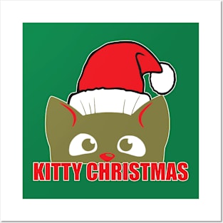 kitty christmas Posters and Art